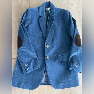 Rouje women cotton velvet blazer blue